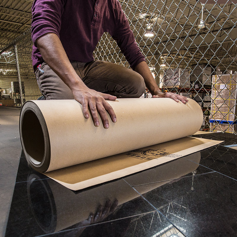 XFasten Floor Protection Film, 24-Inch x 200-Foot Roll, 3 mils, Blue  Self-Adhesive Plastic Film Protector for Hardwood Floor |Residue-Free  Painting